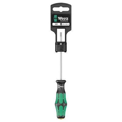 Wera Screwdriver: Slotted 3.5 Mm X 100 Mm Lasertip (On Hang-Tag)
