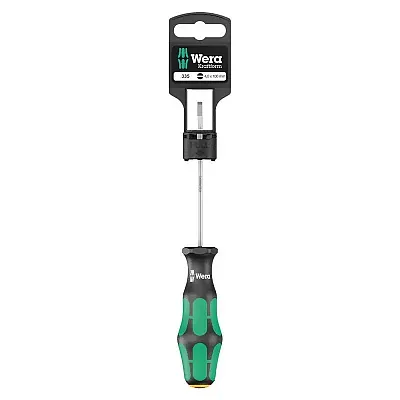 Wera Screwdriver: Slotted 4Mm X 100Mm Lasertip (On Hang-Tag)