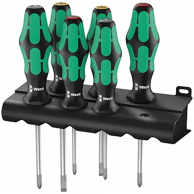 Wera Screwdriver Set Kraftform Plus Lasertip And Rack (6-Piece)