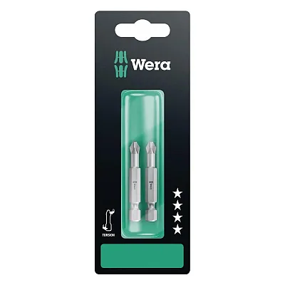 Wera Phillips Long Bit: Ph #2 Bit X 50Mm ??? 1/4??? Drive (2-Pack)