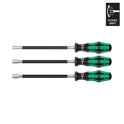 Wera Hose Clamp Metric Screwdriver Set With Flexible Shaft (3-Piece)