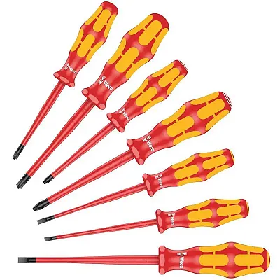 Wera Insulated Screwdriver Set Kraftform Plus With Reduced Blade/Smaller Handles