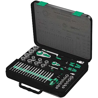 Wera Zyklop Metric 1/4??? & 1/2&quot; Drive Speed Ratchet Socket/Bit Set (43-Piece Se