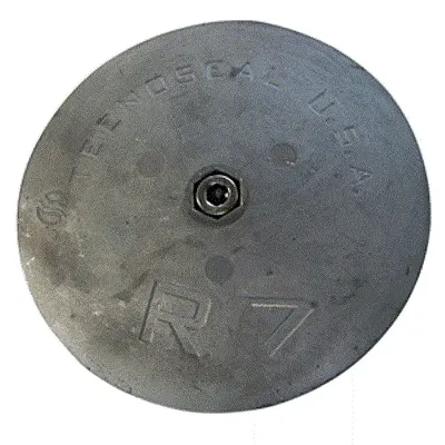 Tecnoseal R7 Rudder Anode - Zinc - 6-1/2&quot; Diameter