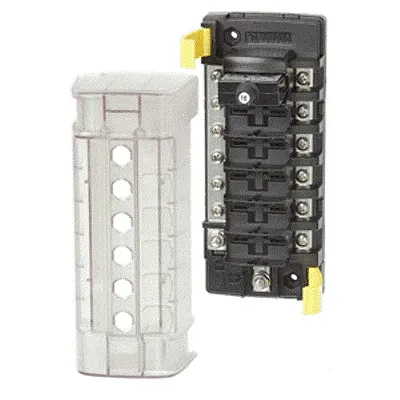 Blue Sea 5052 ST CLB Circuit Breaker Block - 6 Position w/Negati