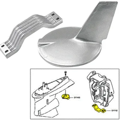 Tecnoseal Anode Kit w/Hardware - Yamaha 200-300HP Hi-Performance