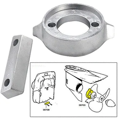 Tecnoseal Anode Kit w/Hardware - Volvo 290 - Aluminum
