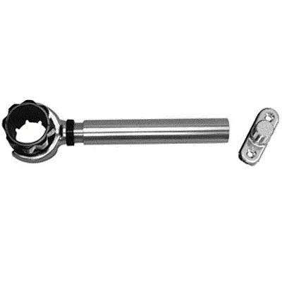 Rupp Threaded Antenna Support w/6&quot; Pipe Mount & 1.5&quot; Collar