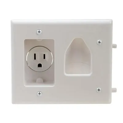 Cmple 523-N Wall plate - Recessed Low Voltage Cable Wall Plate W