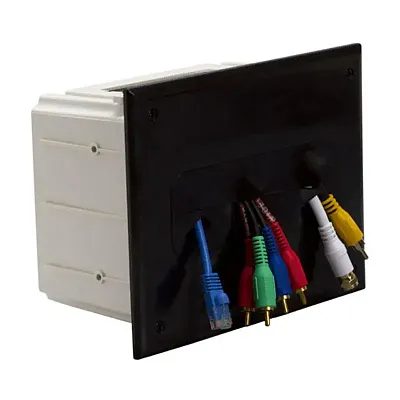 Cmple 524-N Wall plate - Recessed Media Box Black