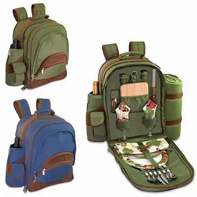 52858515000 Avalon Dlx Pine Picnic Backpack For 2 W/Blanket