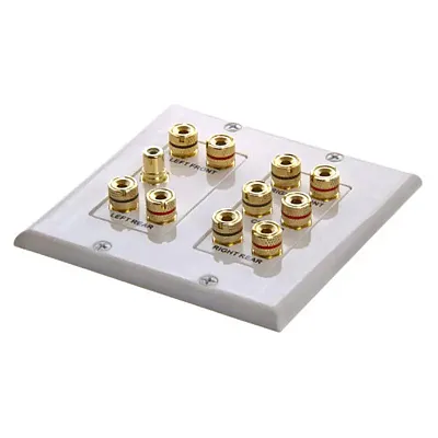 Cmple 529-N Speaker Wall Plate - 5.1 Surround Sound Distribution
