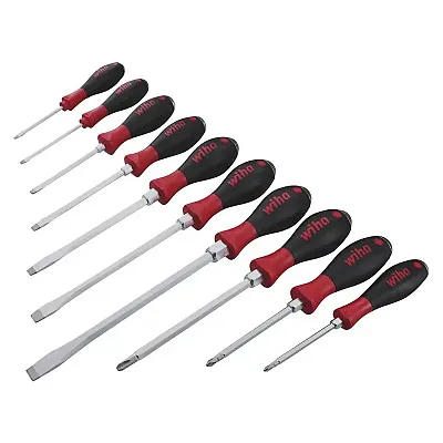 Wiha Softfinish Extra Heavy Duty Slotted/Phillips Screwdriver Set (10 Piece Set)