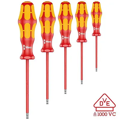 Wera Kraftform Insulated Slotted Screwdriver Set (5-Piece Set)