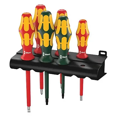 Wera Kraftform Plus 160I/168I/6 Insulated Professional Screwdriver Set 6 Pc