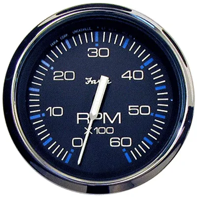 Faria Chesapeake Black SS 4&quot; Tachometer - 6,000 RPM (Gas - Inboa