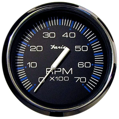 Faria Chesapeake Black SS 4&quot; Tachometer - 7,000 RPM (Gas - All O
