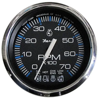 Faria Chesapeake Black SS 4&quot; Tachometer w/Systemcheck Indicator 