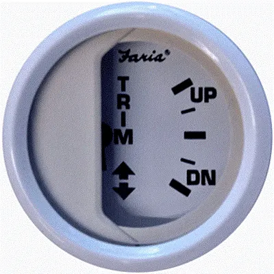 Faria Dress White 2" Trim Gauge (Mercury/Mariner/Mercruiser/Volv