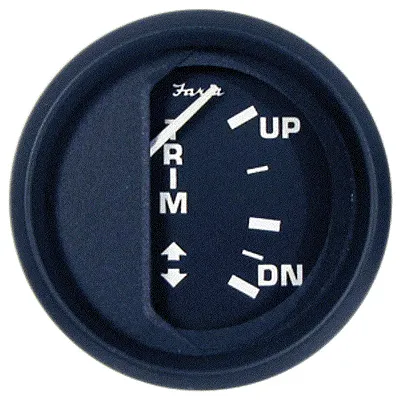 Faria Euro Black 2"Trim Gauge (J/E/Suzuki Outboard)