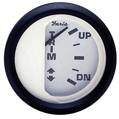 Faria Euro White 2&quot; Trim Gauge (Mercury/Mariner/Mercruiser/Volvo