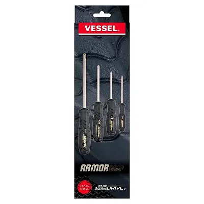 Vessel Armor Grip Screwdriver 4Pc. Set No.550Aph4Pbu