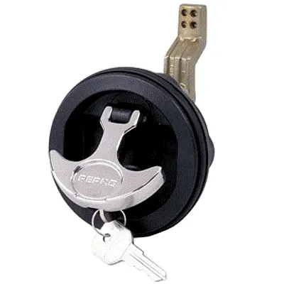 Perko Surface Mount & Latch - Black Body, Chrome Handle, Offset 