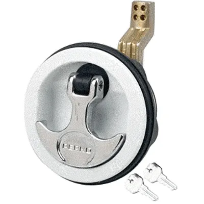 Perko Surface Mount & Latch - White Body, Chrome Handle, Offset 