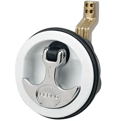Perko Flush Mount Latch - Offset Cam Bar - 2.5&quot; Hole - White