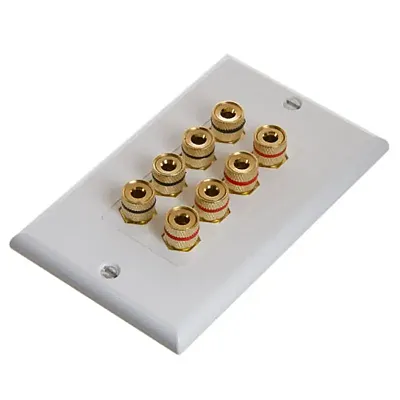 Cmple 570-N Speaker Wall Plate - High Quality Banana Binding Pos