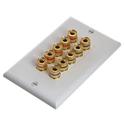 Cmple 571-N Speaker Wall Plate - High Quality Banana Binding Pos
