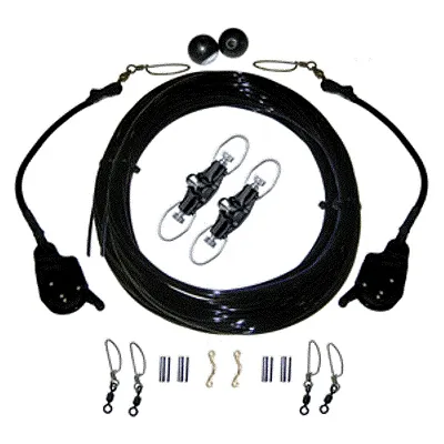 Rupp Single Rigging Kit W/Lok-Ups & Nok-Outs - 160&#039; Black Mono