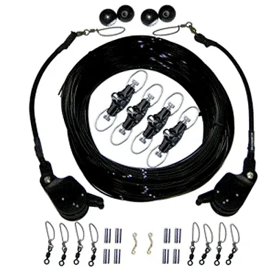 Rupp Double Rigging Kit w/Lok-Ups & Nok-Outs - 260&#039; Black Mono