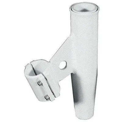 Lee's Clamp-On Rod Holder - White Aluminum - Vertical Mount Fits