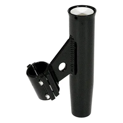 Lee's Clamp-On Rod Holder - Black Aluminum - Vertical Mount - Fi