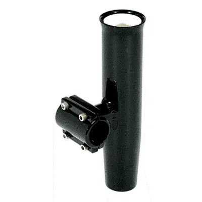 Lee's Clamp-On Rod Holder - Black Aluminum - Horizontal Mount - 