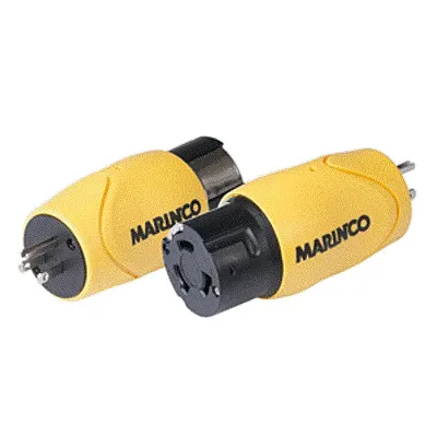 Marinco Straight Adapter - 15A Male Straight Blade to 50A 125/25