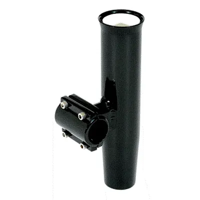 Lee's Clamp-On Rod Holder - Black Aluminum - Horizontal Mount - 