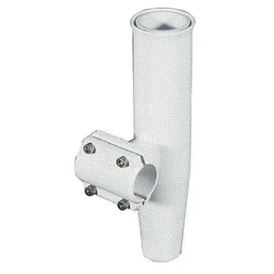 Lee's Clamp-On Rod Holder - White Aluminum - Horizontal Mount - 