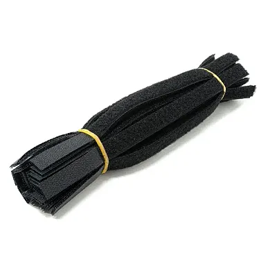 Cmple Cmple - 9Inch Velcro Strap 1/2 Inch Width - 50Pcs Pack, Black 601-N