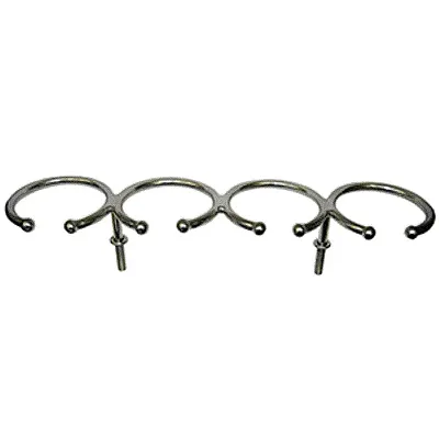 Whitecap Top Mount Ring SS Cup Holder - 4-Drink - Stud Mount