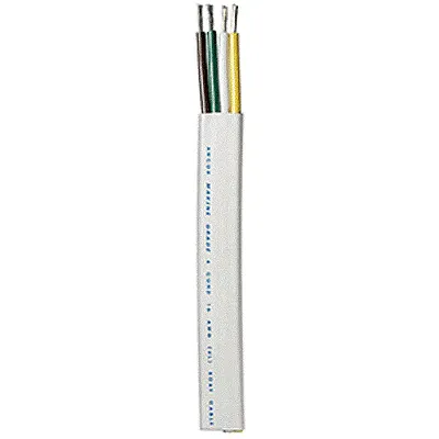 Ancor Trailer Cable - 16/4 AWG - Yellow/White/Green/Brown - Flat