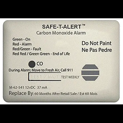 Safe-T-Alert 62 Series Carbon Monoxide Alarm w/Relay - 12V - 62-
