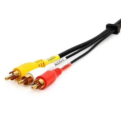 Cmple 618-N 3-RCA Composite Video Audio A/V AV Cable GOLD - 1.5 