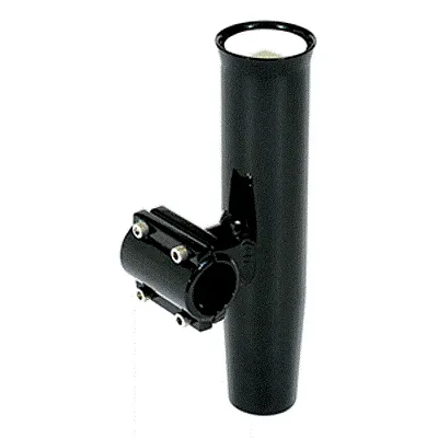 Lee's Clamp-On Rod Holder - Black Aluminum - Horizontal Mount - 