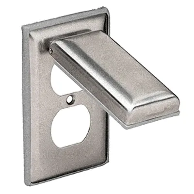 Marinco Stainless Steel Cover f/Duplex Receptacle w/Lift Lid