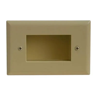 Cmple 621-N Wall Plate - Recessed Easy Mount Low Voltage Cable -