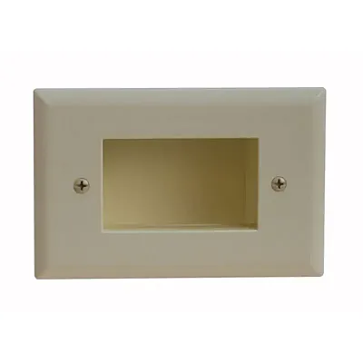 Cmple 622-N Wall Plate - Recessed Easy Mount Low Voltage Cable -