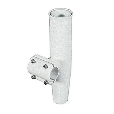Lee's Clamp-On Rod Holder - White Aluminum - Horizontal Mount - 