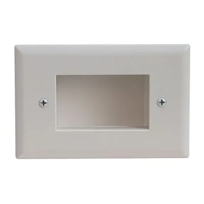 Cmple 623-N Wall Plate - Recessed Easy Mount Low Voltage Cable -